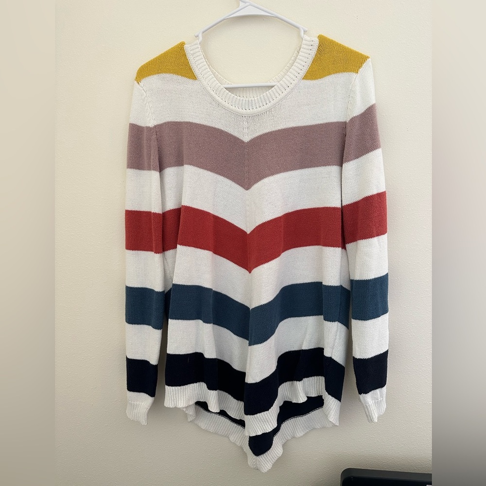 Multi-Colored Striped Sweater